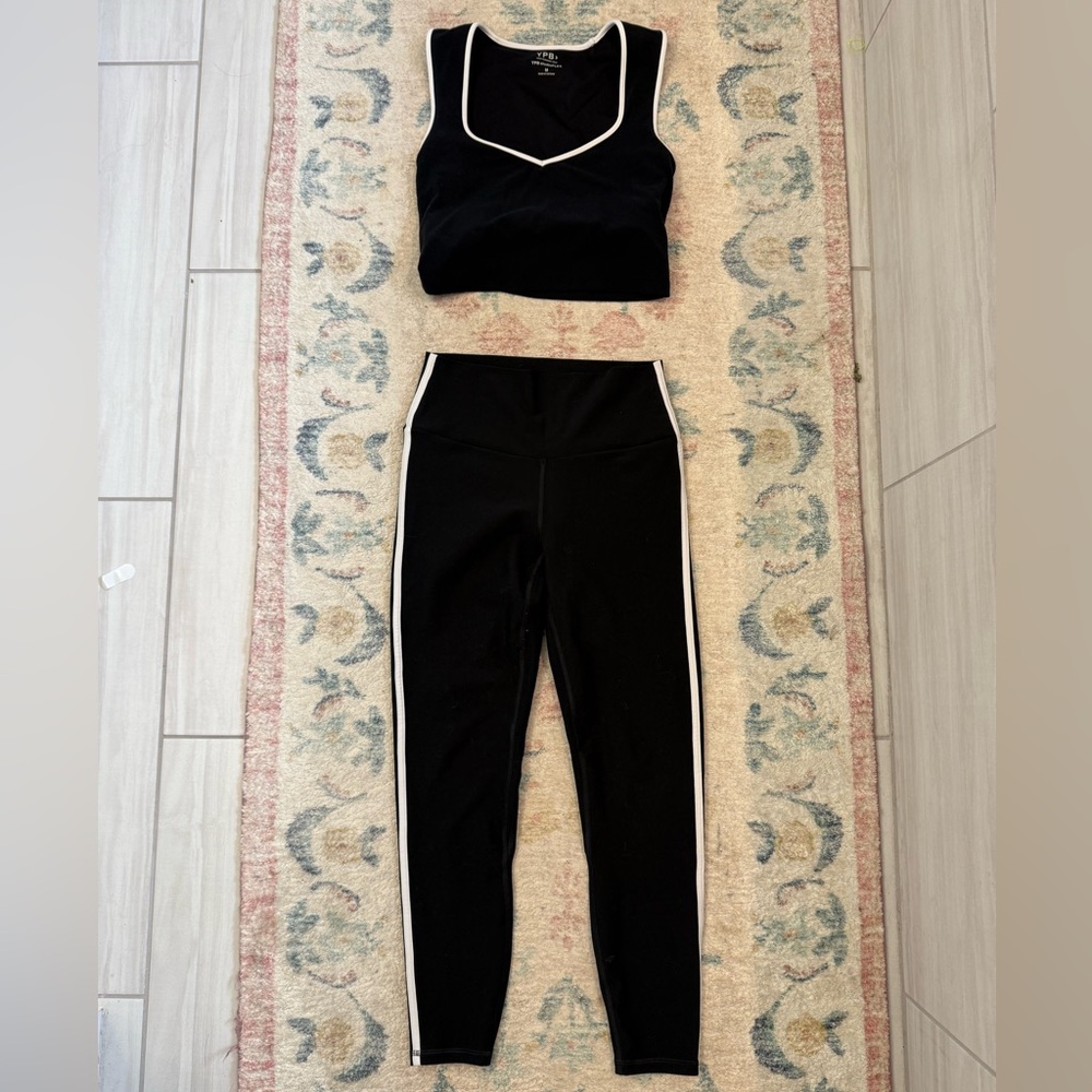 Abercrombie YPB Studio Flex tank and leggings set